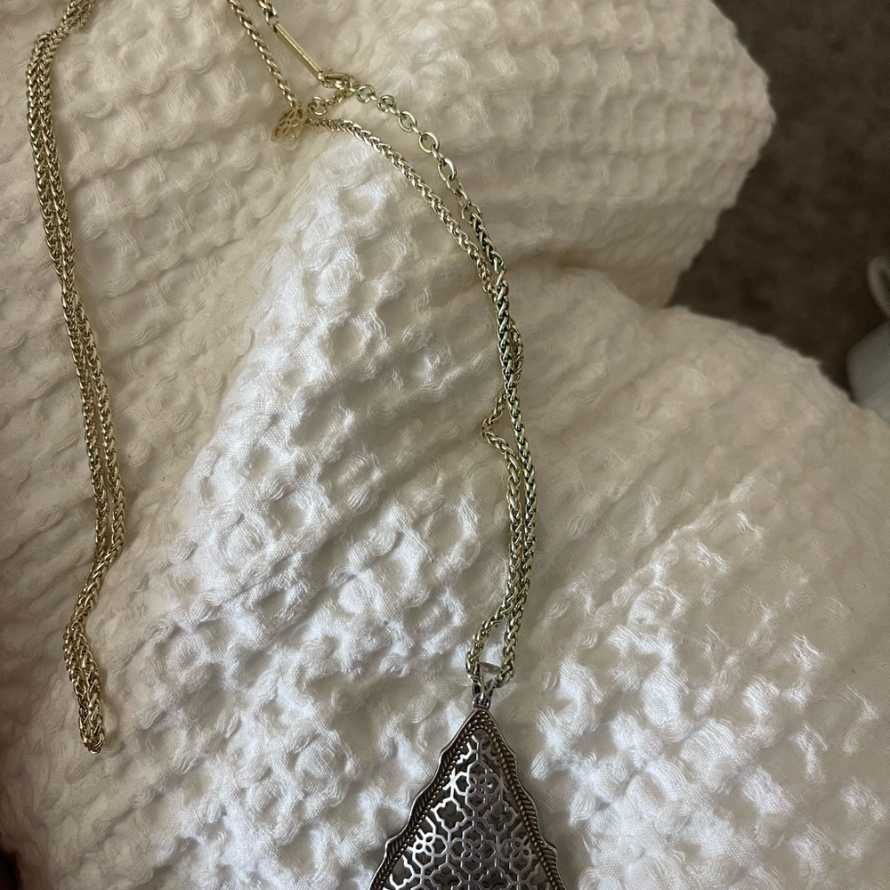 Kendra Scott Aiden Gold and Silver Pendant Necklace